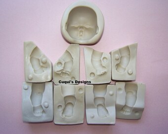 Lankater 3D Baby-Gesicht Silikonform – Für Fondant, Seife, Polymer Clay & Harz, Lebensmittelecht & Hitzebeständig