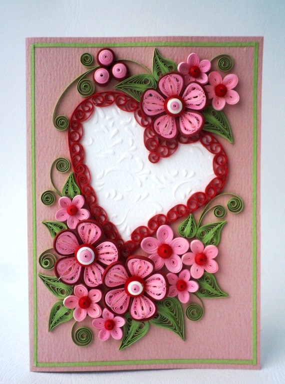 Beautiful 66 Valentine Quilling Card