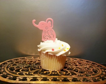 Elephant cupcake toppers elephant cake topper elephant theme baby shower elephant baby elephant shower elephant birthday cupcake gender reve