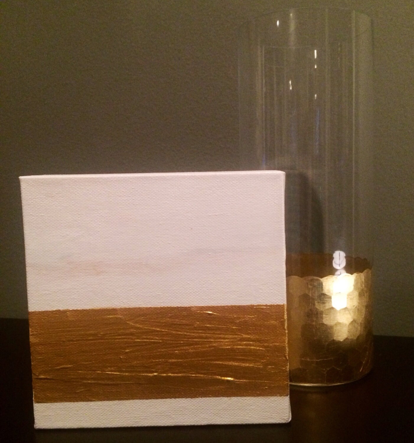 Canvas abstract painting with high gloss by GoldLyons on Etsy