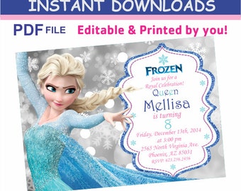 Free Editable Frozen Birthday Invitations 6