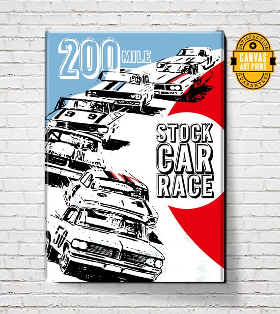 Car Art Stock Car Races Canvas Art Print Auto Art