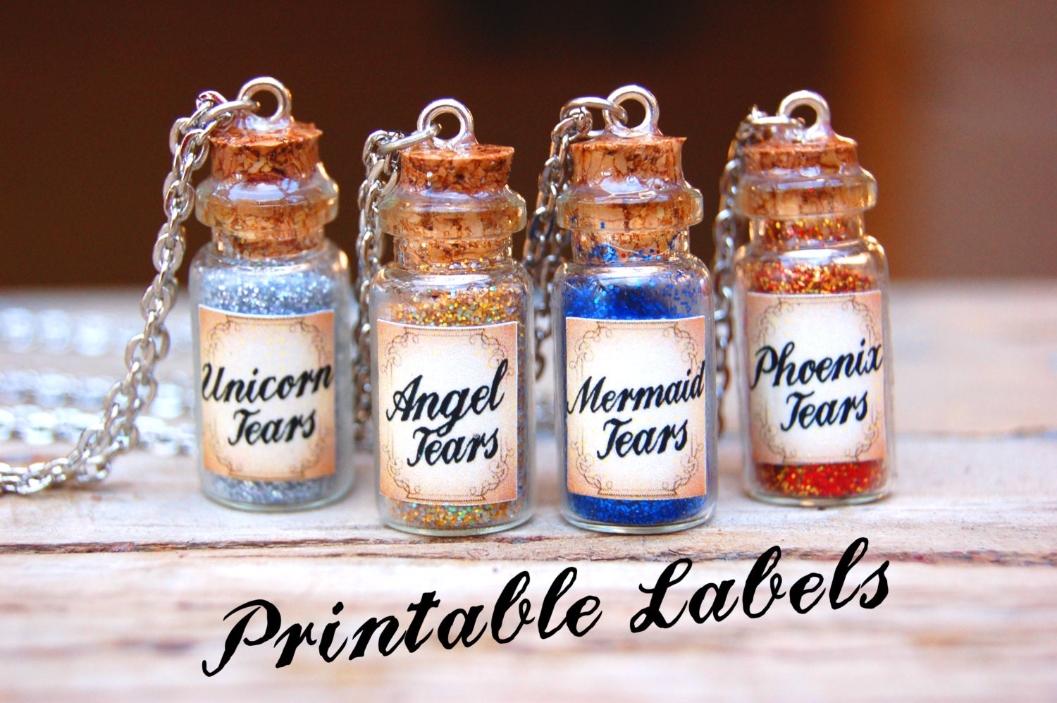 mermaid tears mini bottle labels printable by heaveninaragecrafts