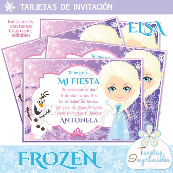 Invitaciones De Elsa Frozen