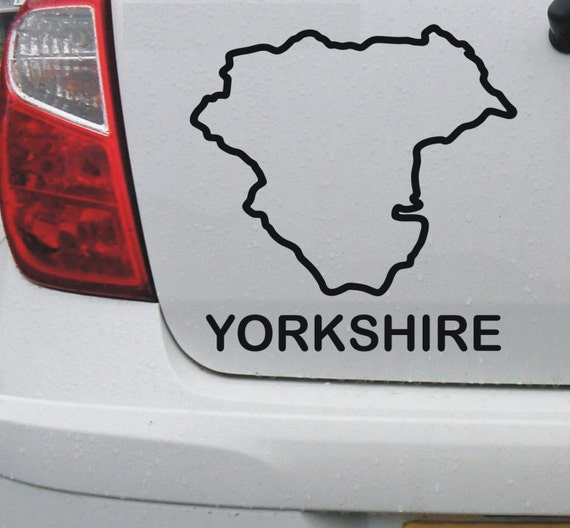 Yorkshire county outline 1 vinyl decal car window sticker