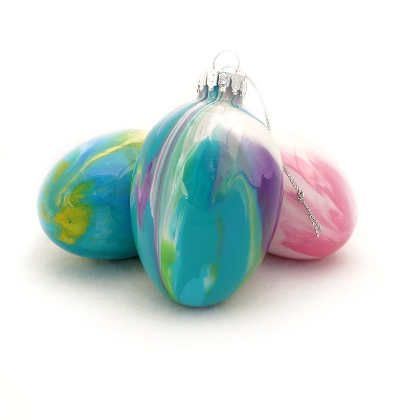 easter glass egg ornaments hand painted inside by easter glass egg ornaments hand painted inside by