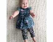 raccoon print baby toddler tunic with lace sleeves SUPAYANA