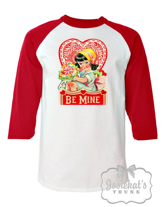 Items similar to Valentine Women's Shirt - Red "Be Mine ...