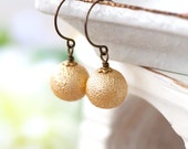 Gold Pearl Dangle Earrings, Simple Pearl Earrings, Simple Jewelry, BFF Gift, Gift for Mom Sister Aunt under 10 dollars