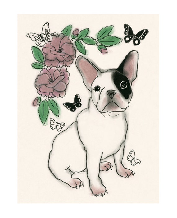 French Bulldog art print French Bulldog Print French