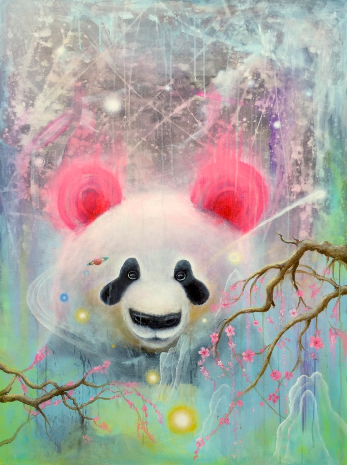 Panda Art Print Bear Panda Bear Surrealism Surreal   Il Fullxfull.696786822 7maf 