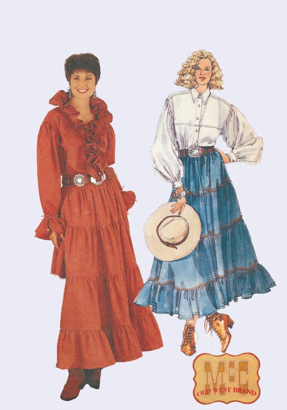 Prairie Skirt Vintage Western Pattern