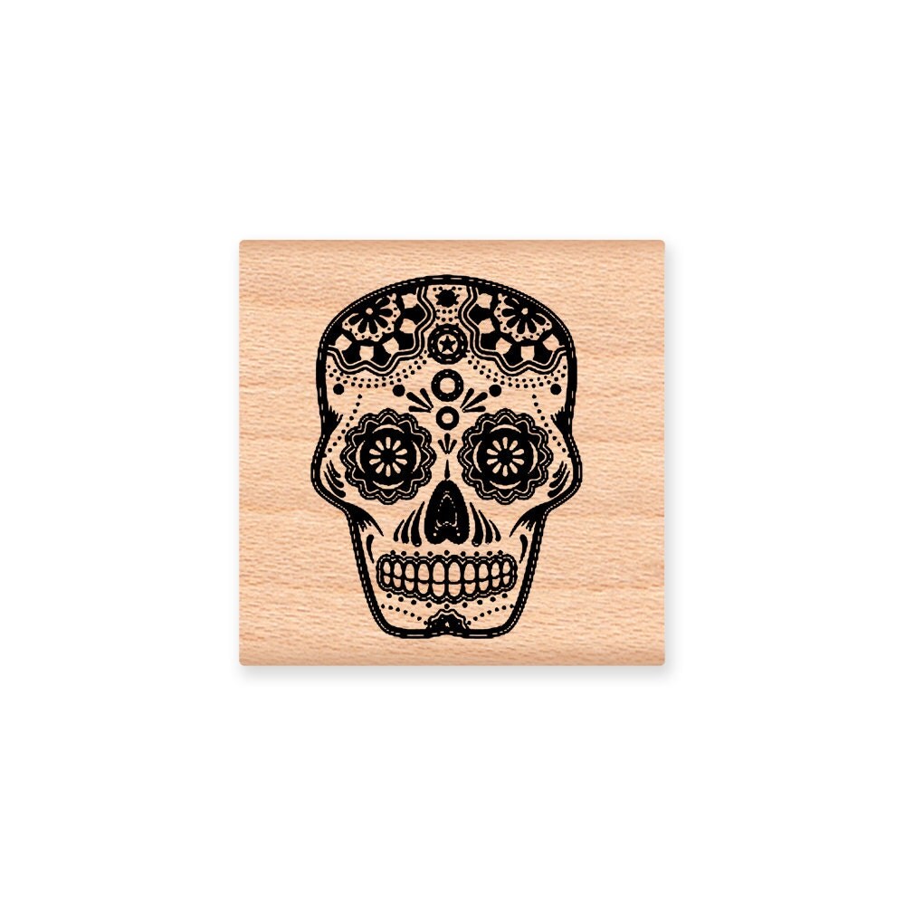 SUGAR SKULL-Wood Mounted Rubber Stamp 31-23