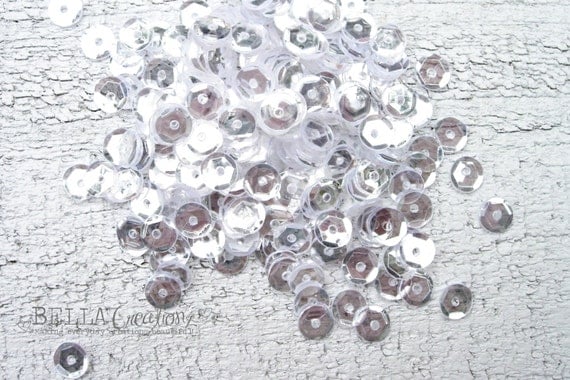 Sparkly Clear Sequins - 5mm