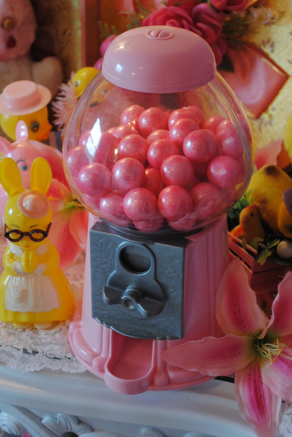 pink bubble gun machine