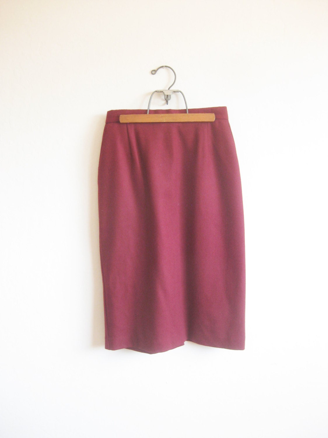 Vintage 1980s Merino Wool Skirt Womens Small S by OliverandAlexa
