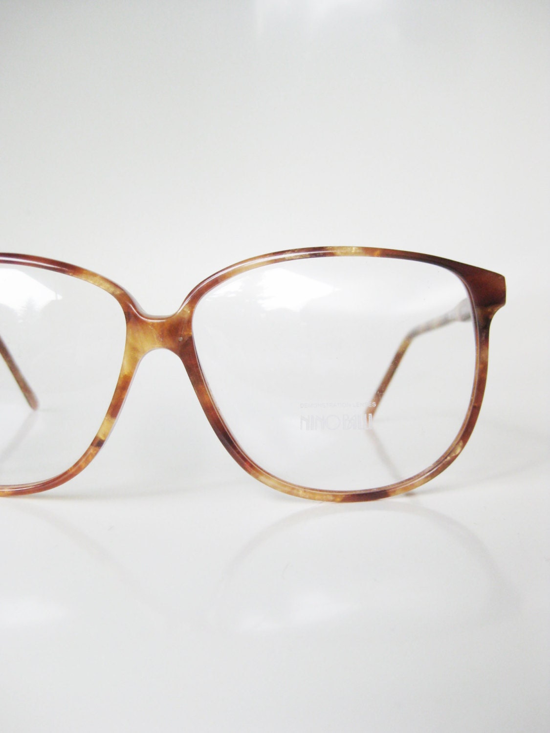 Vintage 1970s Eyeglasses Tortoiseshell Light Honey Brown 