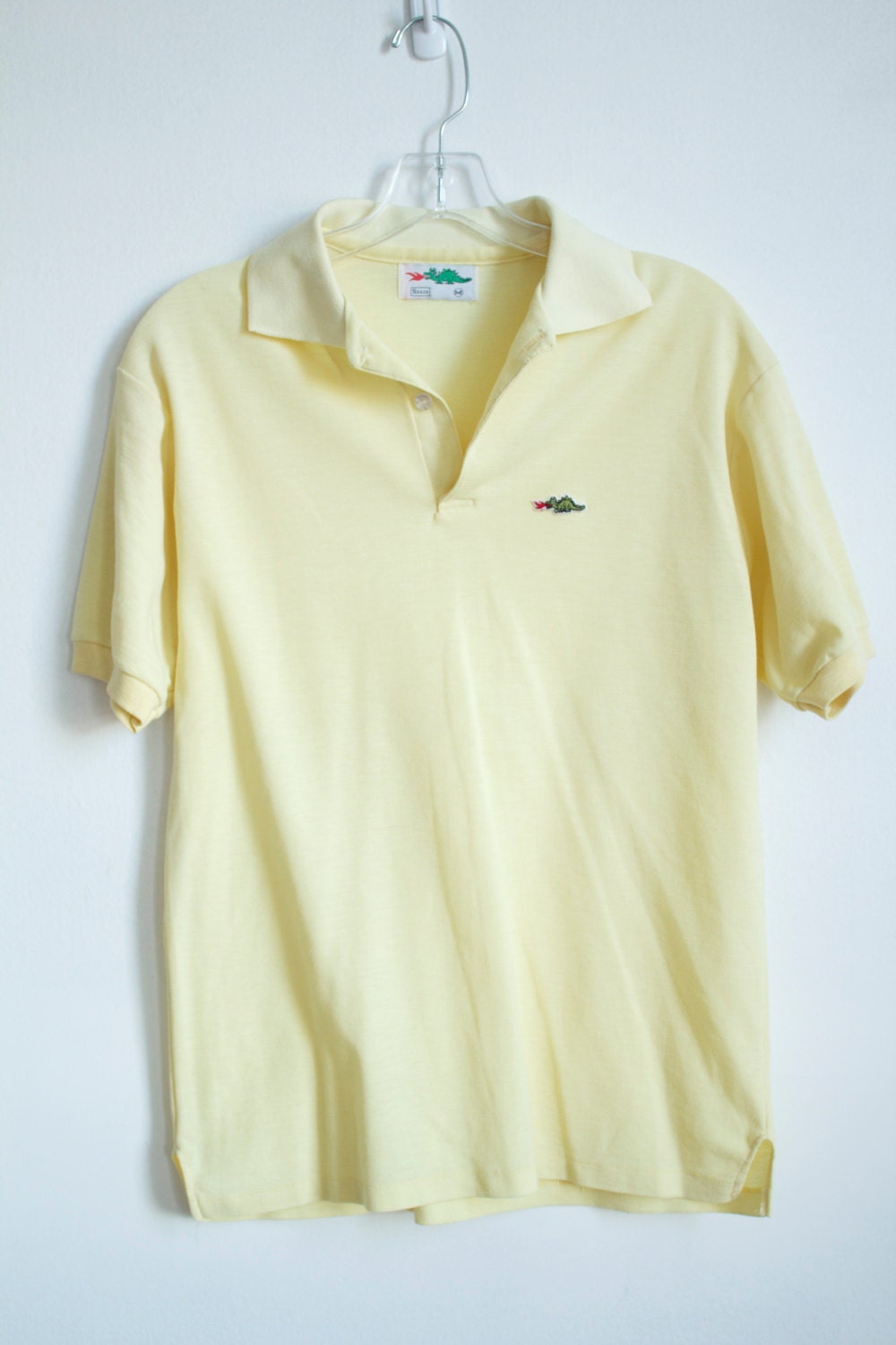 Vintage 1980s Yellow Dragon Polo Shirt by theaspentree on Etsy