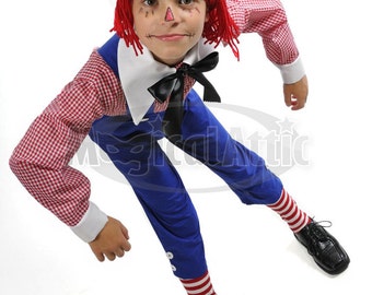Custom Boutique Halloween RAGGEDY ANDY Boys Size Costume Set
