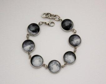 Moon Phase Bracelet. Space Jewelry. Gift for her under 30 usd