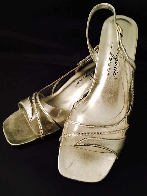 sling back evening shoes