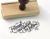 Formal invitation to follow - save the date stamp - DIY wedding