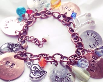 Personalized Mother / Grandma Charm Bracelet Fun & Colorful
