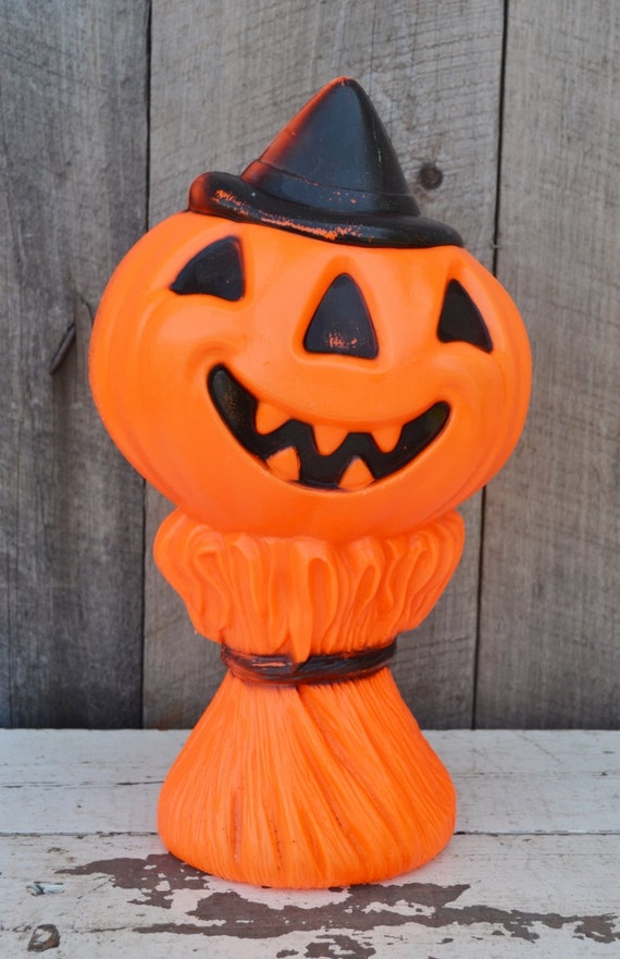 JackOLantern Vintage Orange Empire Plastics Haystack Pumpkin