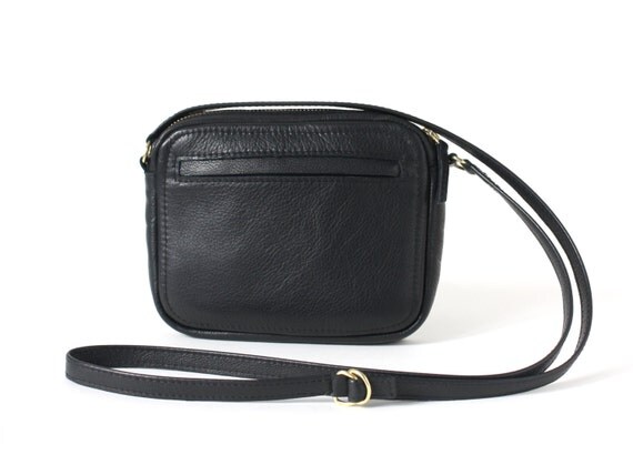 ... Leather Crossbody Zip Bag Black, small leather purse, shoulder bag