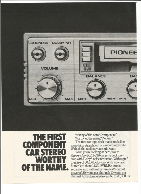 1978 Advertisement Pioneer Car Stereo Cassette Tape by fromjanet