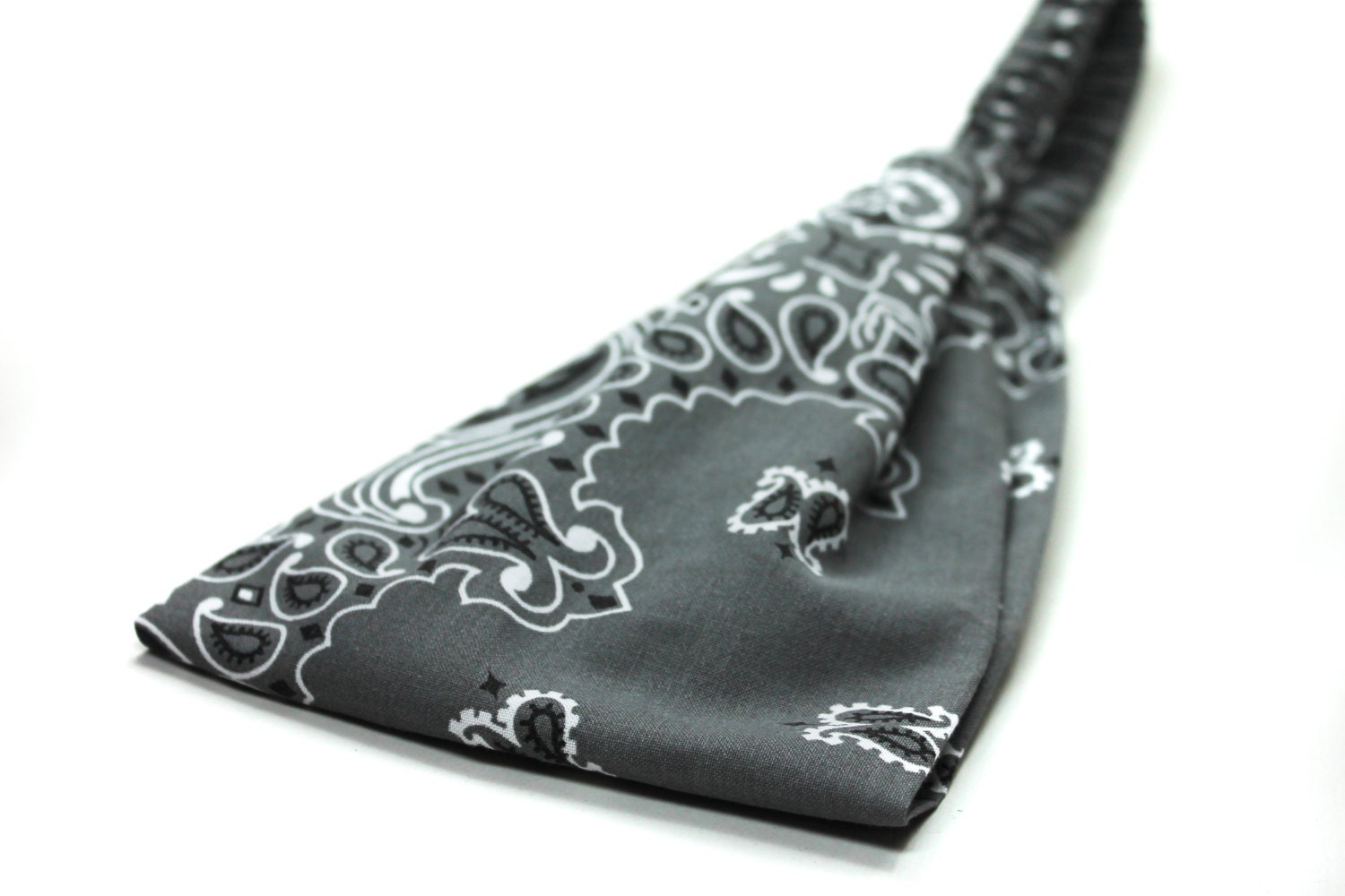 Mens Headband Charcoal Gray Bandana Headband by RandomlySpecific