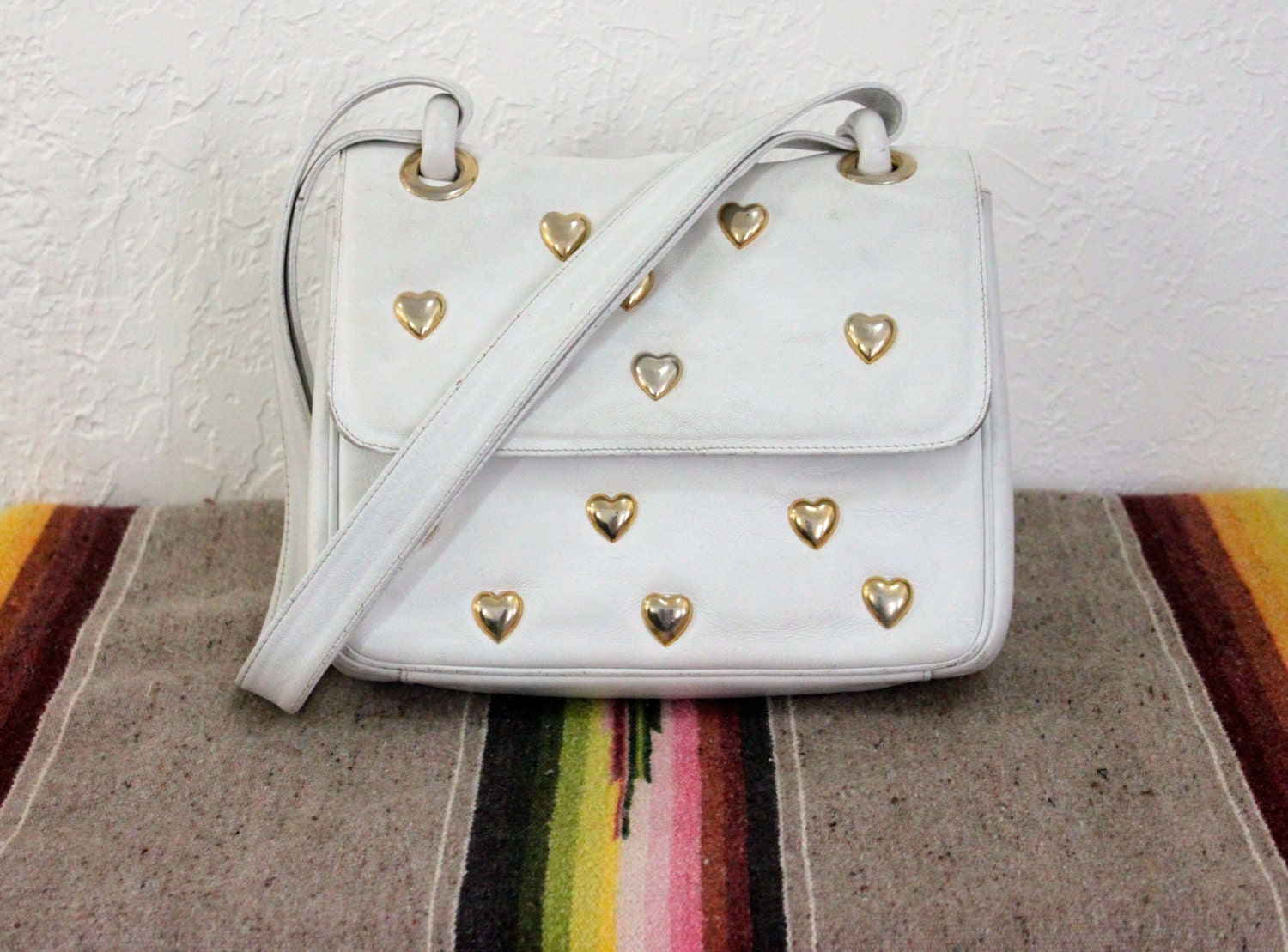 gold heart bag