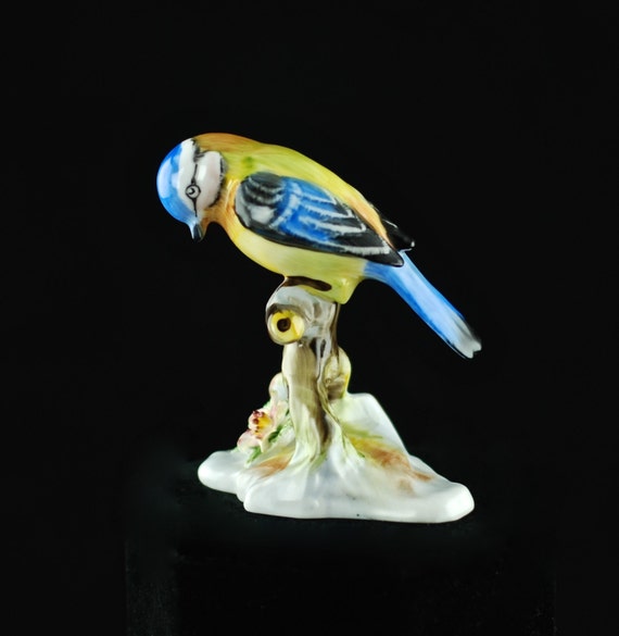 RESERVED for Ed: Vintage Royal Adderley Blue Tit Figurine