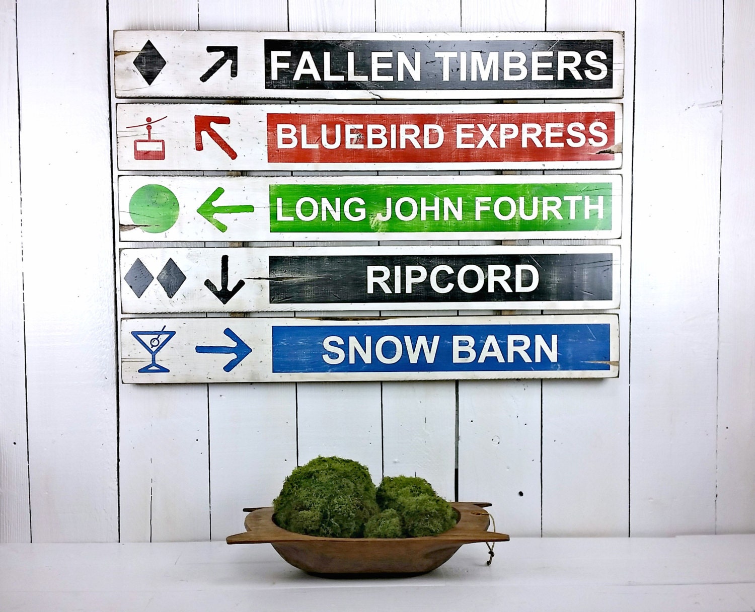 30 x 42 HUGE PERSONALIZED Ski Slope Sign Skiing by DollickDesigns