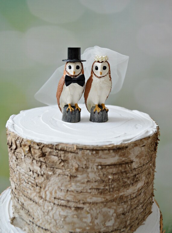 Snow Owl Barn Wedding Cake Topper County Snow Owl Barn Wedding Cake Topper County