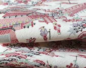 Kimono Silk, Kimono Fabric, Kimono Silk , Japanese Pagoda Fabric, Silk Chirimen Crepe.