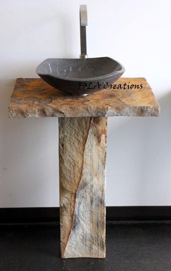 SALE 24 Natural Stone Bathroom Vanity by OffTheWallArtist08