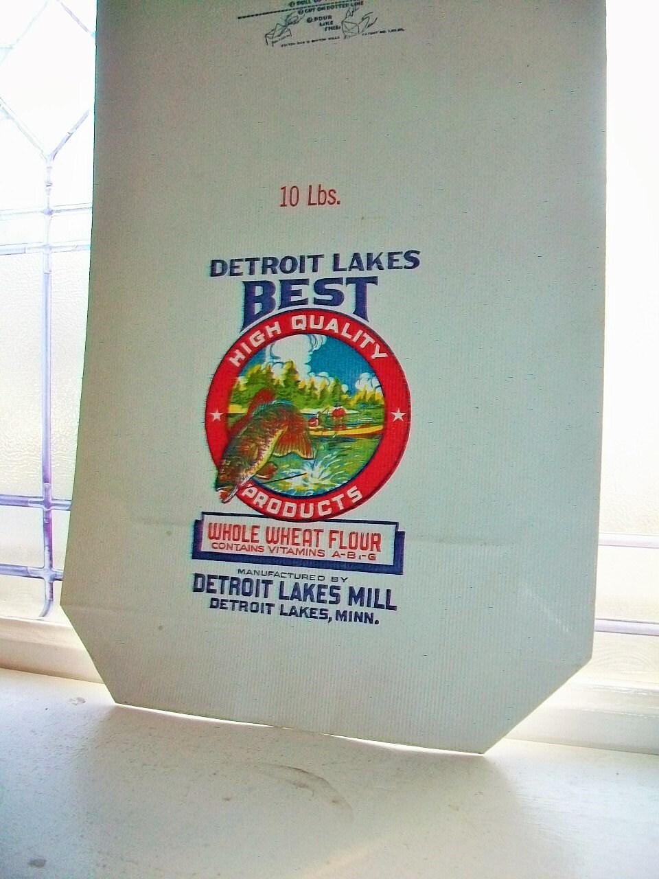 Download 1930s Paper Flour Bag Sack Detroit Lakes Best Vintage