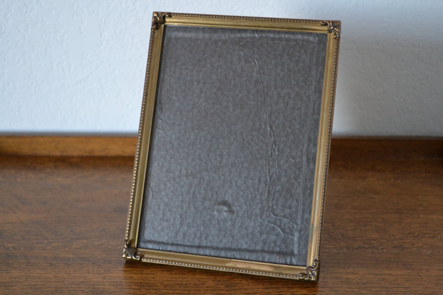 Antique Brass Picture Frame / 6x8 Vintage Metal Frame / Lovely