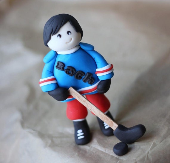 Hockey Fondant Cake Topper Hockey Player Fondant Cake Topper