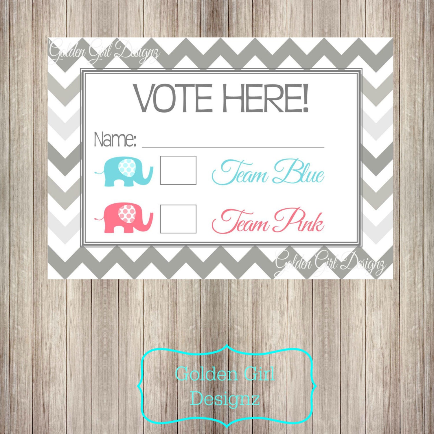 Free Printable Gender Reveal Voting Cards
