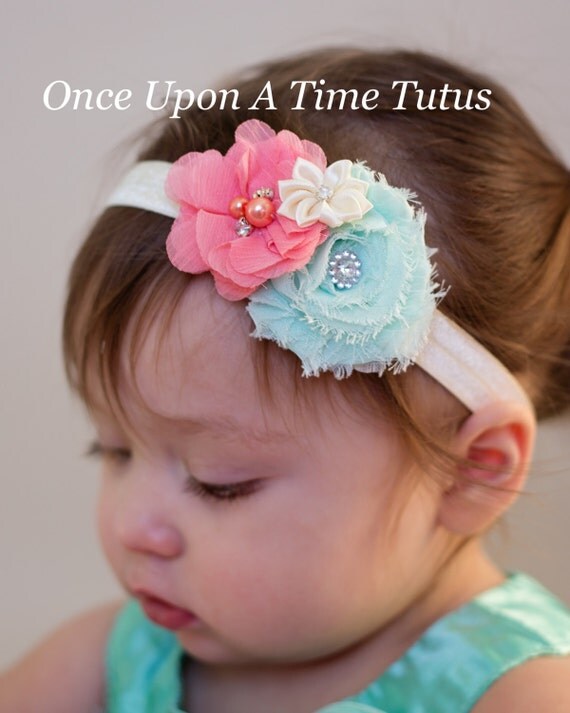chagne ivory shabby flower headband coral ivory mint green flower headband shabby chiffon chagne ivory shabby flower headband coral ivory mint green flower headband shabby chiffon