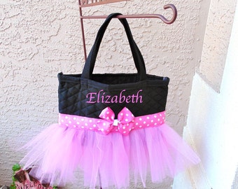 Items similar to Personalized Pink Ballet Tutu Tote Bag on Etsy