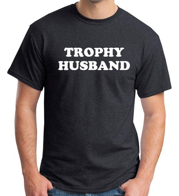 TROPHY HUSBAND Tshirt. Honeymoon Tee. Groom T-Shirt. by BeBopProps