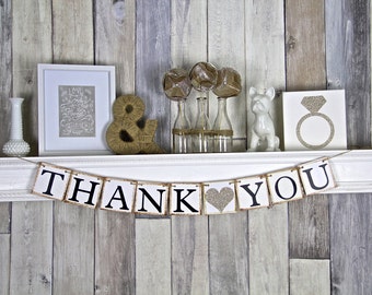 Thank you Banner, Thank you Sign, Thank you photo prop, Wedding thank you photo