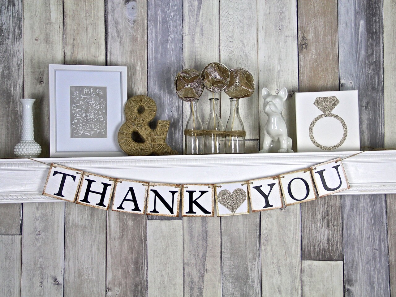 Thank you Banner Thank you Sign Thank you photo prop