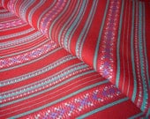 Peruvian Fabric, Andean Fabric, Woven, Red Sanata, 1 Yard