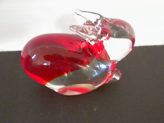 blown glass rabbit