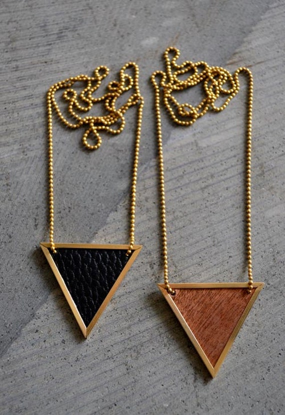 Items similar to Triangle Necklace on Etsy