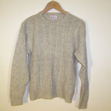vintage scottish shetland sweater / oatmeal wool cable sweater by LADY ...